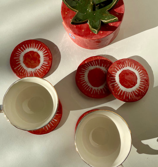 Strawberry Coaster